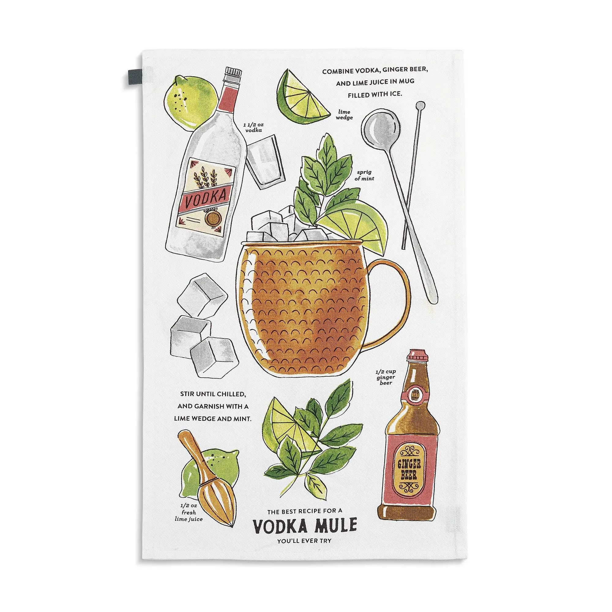 Demdaco Moscow Mule Cotton Twill Kitchen Towel