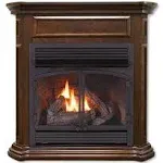 Duluth Forge Dual Fuel Ventless Fireplace - 32,000 BTU, T-Stat Control, Nutmeg Finish