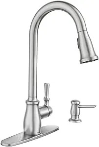 Moen Fieldstone 87808SRS Kitchen Faucet w Soap Dispenser