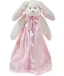 Bearington Baby Bunny Snuggler, 15 Inch Pink Rabbit Plush Stuffed Animal Security Blanket Lovey for Babies