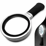 MagniPros Extra Large 10X Magnifying Glass with Detachable Lenses- 3 Color Mo...