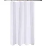 N&Y HOME Fabric Shower Curtain Liner 69 x 70 inches, Hotel Quality, Washable, Water Resistant White Spa Bathroom Curtains with Grommets, 69x70