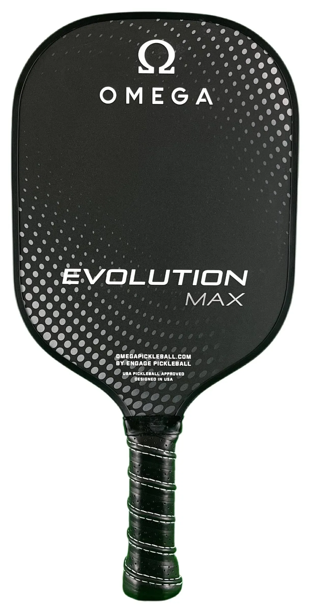 Engage Pickleball Omega Evolution Max Pickleball Paddle - Pickleball Paddles with Polymer Core - USAPA Approved Pickleball Paddles Pickleball Rackets for Adults - (Black and Grey)