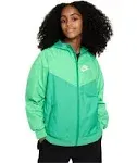 Nike Kids' Sportswear Windrunner Jacket in Green/Stadium Green Size Medium | 100% Polyester