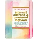 Watercolor Sunset Internet Address & Password Logbook (removable cover band for security)