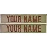 Custom 2 Piece Usaf 3-Color OCP Name Tape with Hook Fastener