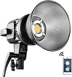 GVM Great Video Maker 80W Portable LED Video Light White 5600K Daylight Balanced Video Light, CRI 97+ Continuous Lighting Bowens Mount for Video Recording, Children Photography, Outdoor Shooting