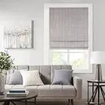 Madison Park Galen Cordless Roman Shades - Fabric Privacy Single Panel Total Blackout, Energy Efficient, Thermal Insulated Window Blind Treatment, for Bedroom, Living Room Decor, 31" x 64", GreyMadison Park Galen Cordless Roman Shades - Fabric Privacy Si