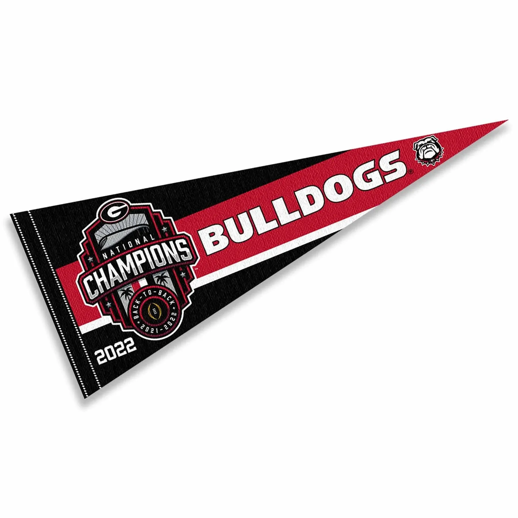 UGA Bulldogs 12 in X 30 in Official 2022 College Football Champions Pennant