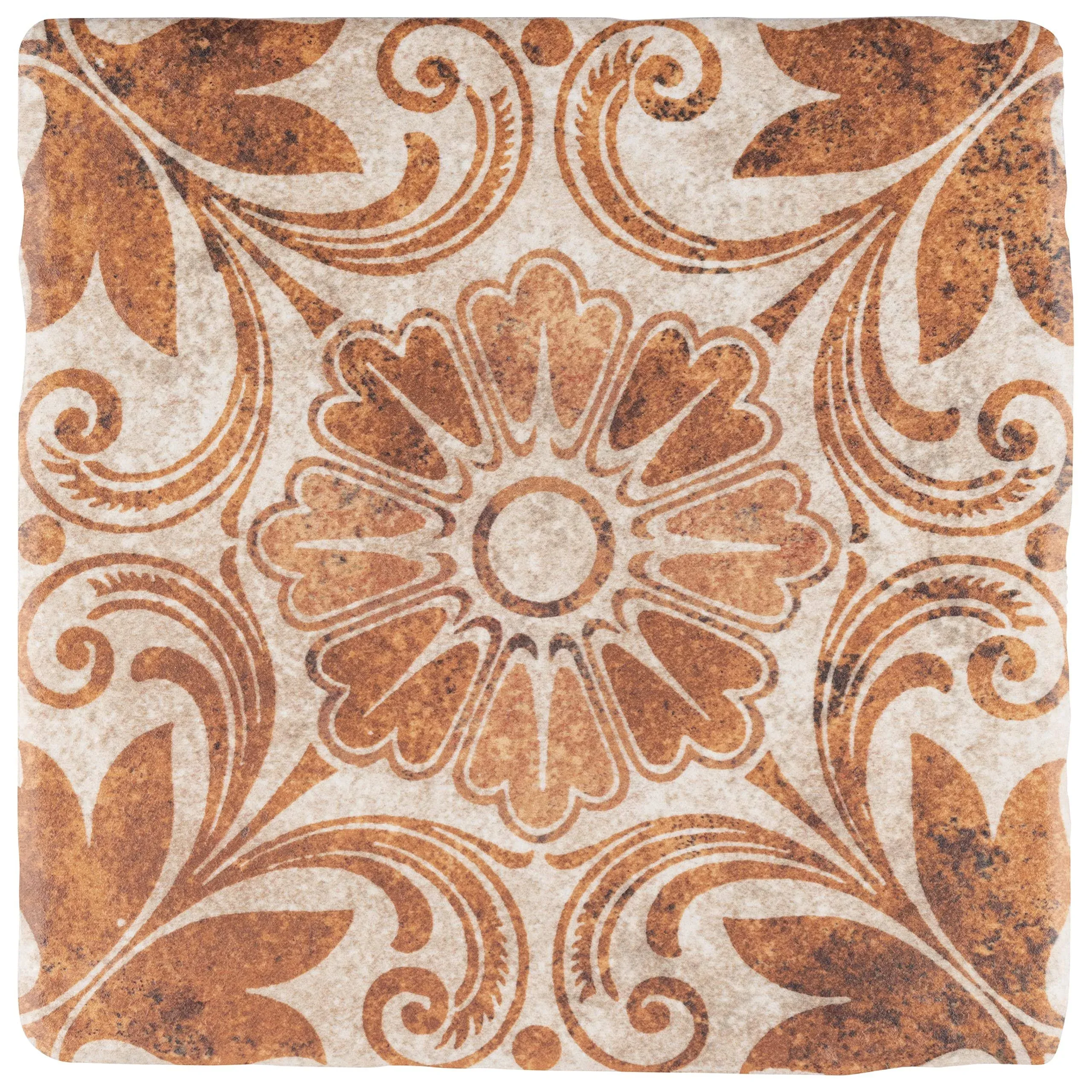 Merola Tile Costa Arena Decor Dahlia 7-3/4" x 7-3/4" Ceramic Floor and Wall Tile