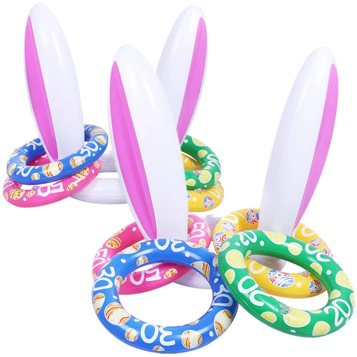 Max Fun Easter Inflatable Bunny Ring Toss Games Large, pink 