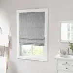 Madison Park Cordless Roman Shades for Windows - Energy Efficient, Thermal Insulated Fabric Blackout Blinds for Windows, Privacy & Blackout Window Shades for Home, Galen, 35" x 64" Charcoal