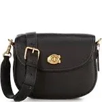 Women's Coach Leather Willow Saddle Bag