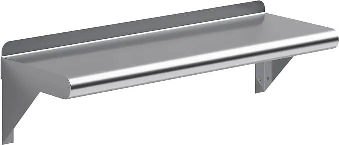 AmGood 24" Long X 8" Deep Stainless Steel Wall Shelf | NSF Certified | Appliance & Equipment Metal Shelving | Kitchen, Restaurant, Garage, Laundry, Utility Room