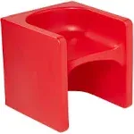 ECR4Kids Tri-Me 3-In-1 Cube Chair, Kids Furniture, Red