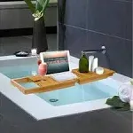 Expandable Bamboo Bathtub Caddy Tray