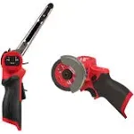 Milwaukee Bandfile 1/2&#034; x 18&#034; + Cut Off Saw 3&#034; 12V Li-Ion Brushless Cordless