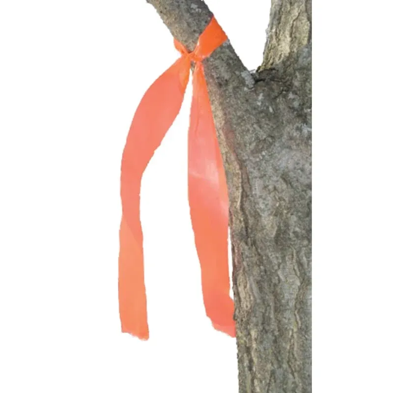 HME 150' Trail Marking Ribbon - Environmentally Safe Fluorescent Orange Rugged Weather-Resistant Hunting Tape