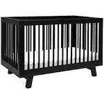 Hudson 3-in-1 Convertible Crib with Toddler Bed Conversion Kit - Black