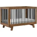 Babyletto Hudson 3-in-1 Convertible Crib with Toddler Conversion Kit Natural Walnut / Black