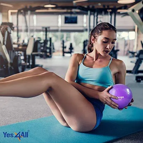 Yes4All Weighted Toning Balls for Exercise, Soft Medicine Balls for Exercise, Pilates, Yoga, Balance, Flexibility, 2-10lbs