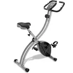 Indoor Cycling Bike - Folding, Upright Stationary Exercise Cycle with Magnetic Resistance