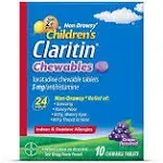 Claritin Children's Grape 24-Hour 5 mg Chewable Tablets (10 ct) | Giant