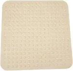 ENKOSI Extra Large Square Non Slip Shower Mat | 31 x 31-Inch XL Bathroom Shower Mat - Square Shower Matts for Shower Stall Floor, Beige