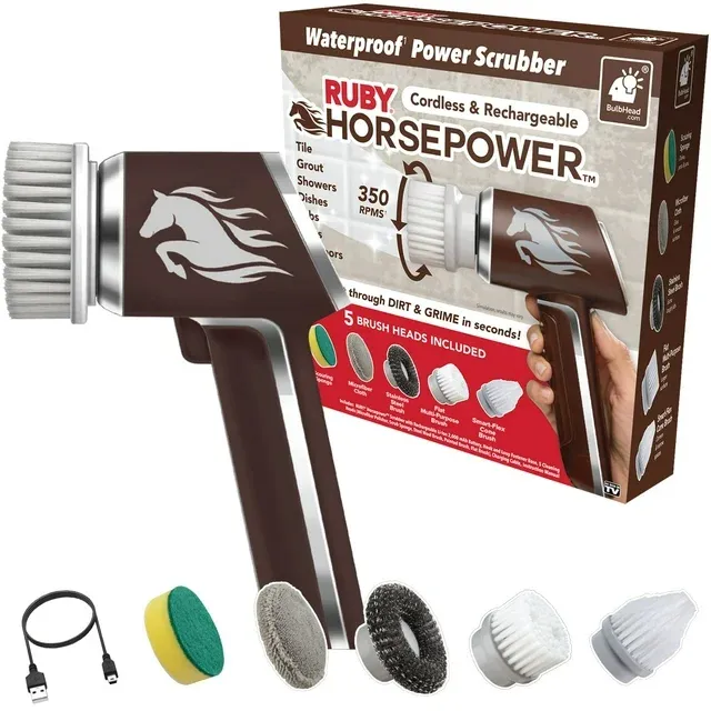 Ruby Horsepower Handheld Cordless Power Scrubber