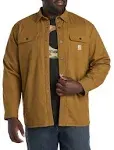 Carhartt Rugged Flex Relaxed Fit Canvas Fleece-Lined Shirt Jac, Men's Shadow