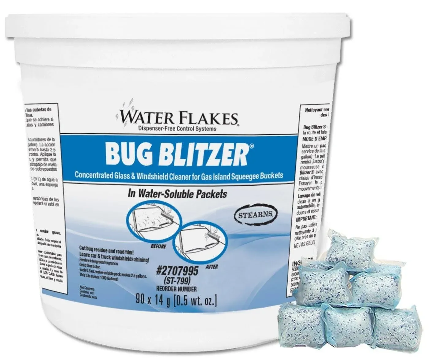 WATER FLAKES Stearns Bug Blitzer in Premeasured Packets 90 x 0.5 oz. Packets (New)