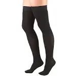 Truform 8868, Stockings, Thigh High, Closed Toe, Dot Top: 20-30 mmHg, Black, X-Large