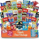 Snack box care package Candy Variety Pack snack pack(60 Count Easter Gift Bas...