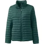 Lands' End School Uniform Women's ThermoPlume Jacket - Small - Evergreen