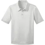 Port Authority Y540 Youth Silk Touch Performance Polo - White