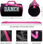 Princess Girl's Nylon Dance Duffle Bag (Black/Fuchsia)