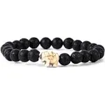 Fahlo Elephant Expedition Bracelet, Lava Stone