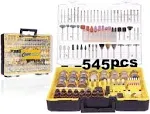 Rotary Tool Accessories Kit, 545pcs Rotary Bit Compatible with 1/8&#034; Shank Dre...