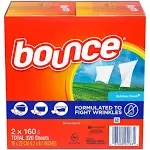 Bounce Fabric Softener Dryer Sheet Outdoor Fresh, 160 Sheets (Pack of 2)