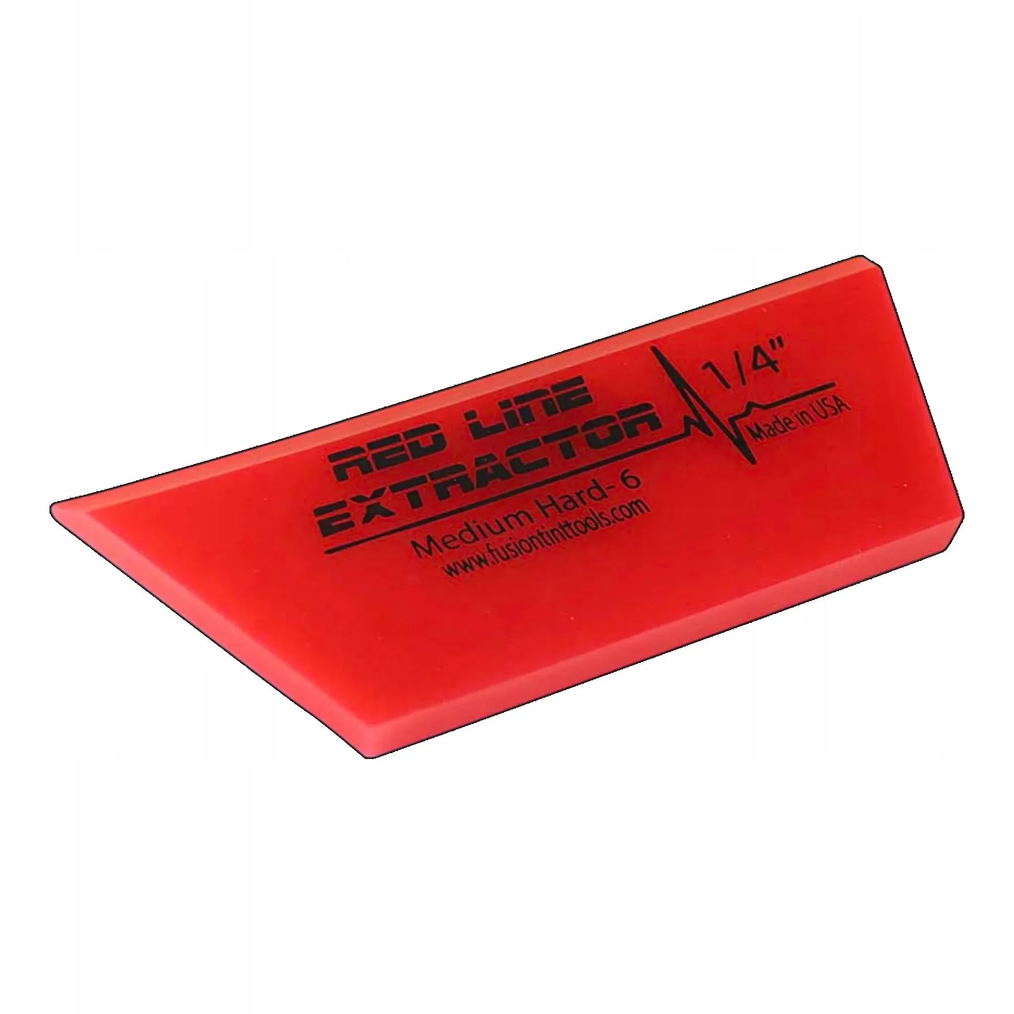 Fusion Tools 5 Inch Red Line Extractor 1/4" Thick Single Beveled Cropped Squeegee Blade