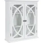 Kate and Laurel Quinlan Decorative Wood Wall Cabinet, 24x8x28, White