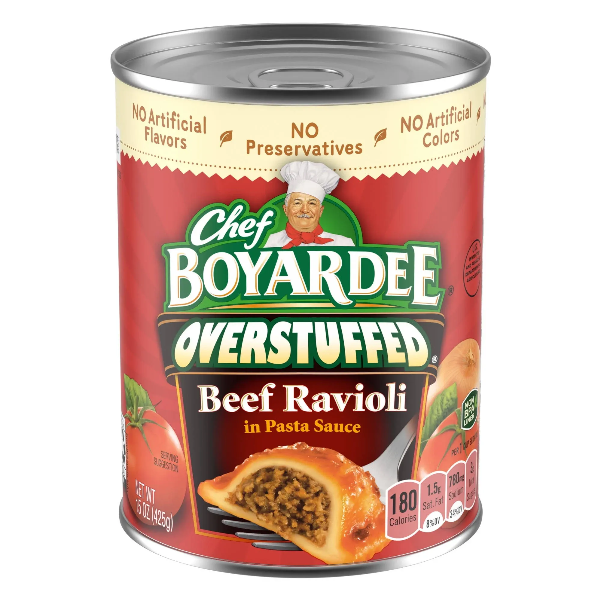 Chef Boyardee Overstuffed Beef Ravioli - 15 oz