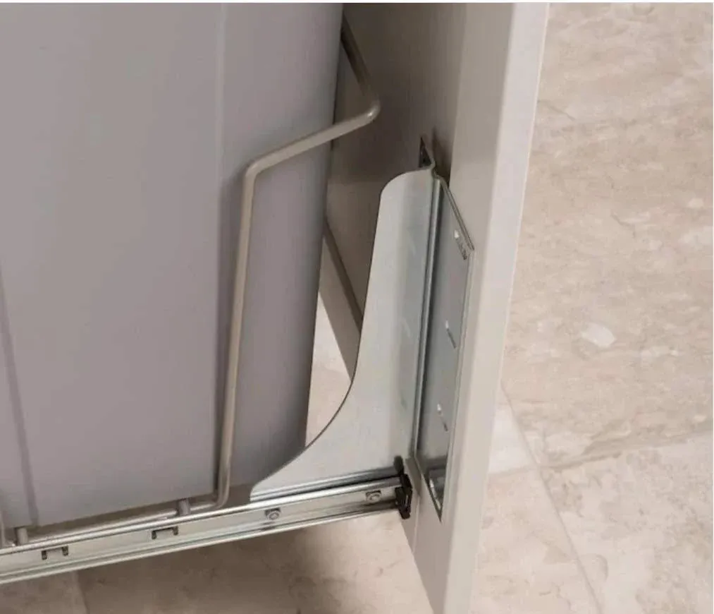 Simply Put Platinum Frosted Nickel Door Mount Kit for Pull Out Baskets and Waste