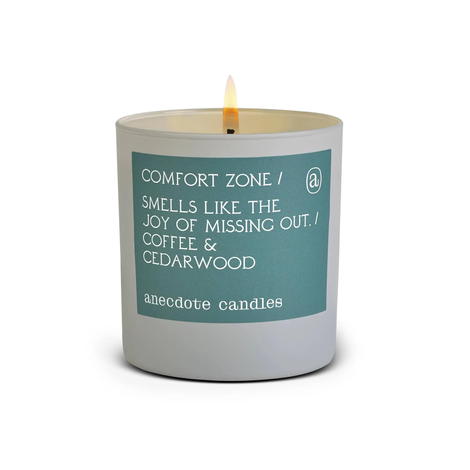 Anecdote Candles 'Comfort Zone' Coconut Soy Wax Candle Jar | Premium Hand Poured & Long Burning | Coffee & Cedarwood Scent | Phthalate-Free | for Home, Office, Gift - 9 Oz