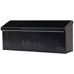 ARCHITECTURAL MAILBOXES Townhouse Galvanized Steel, Wall-Mount Mailbox, Black S