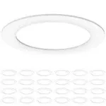 Sunco 24 Pack Goof Rings for 6 Inch Recessed Lights White Can Light Goof Trim Ri