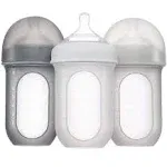 Boon Nursh Silicone Pouch Bottle 8oz (3-pack) - Gray