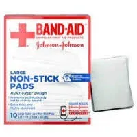 J&J 116143 - J & J Band-Aid First Aid Non-Stick Pads, Large, 3" x 4", 10 Ct ...