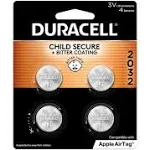 Duracell Lithium CR2032 3 volt  Security / Electronic Battery 4 Pack  MAR. 2032