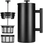 ESPRO - P6 French Press - Double Walled Stainless Steel 32 oz, Matte Black 